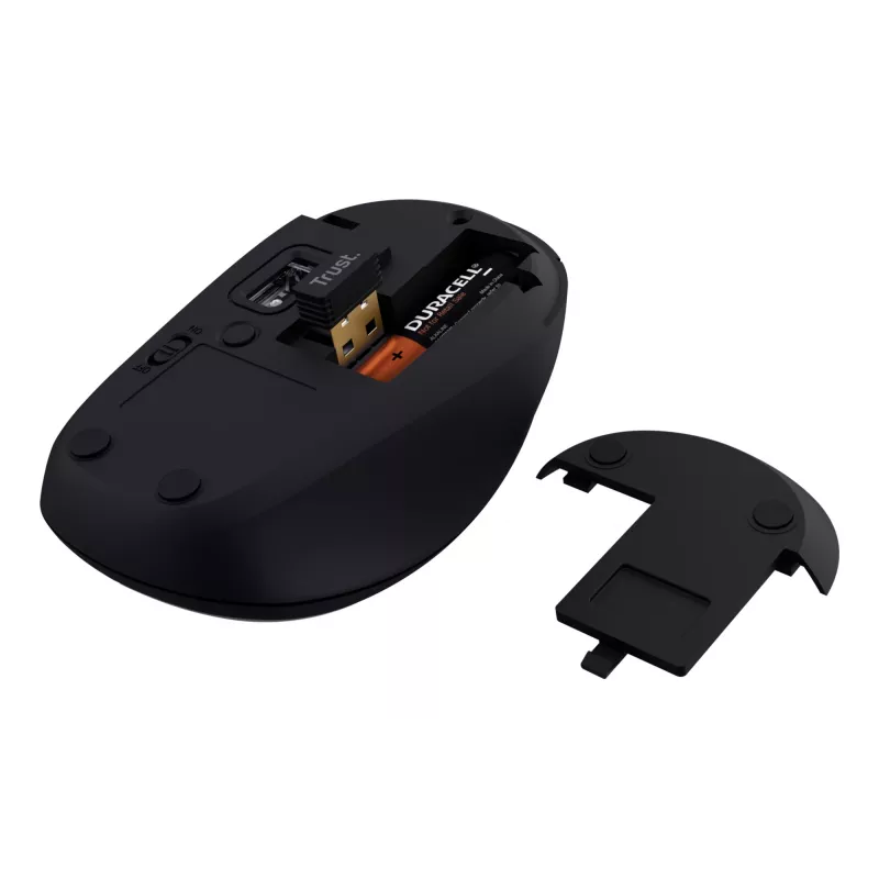 Trust Yvi+ -hiiri yleiskäyttöön molempikätinen RF Wireless + Bluetooth optinen 1600 DPI