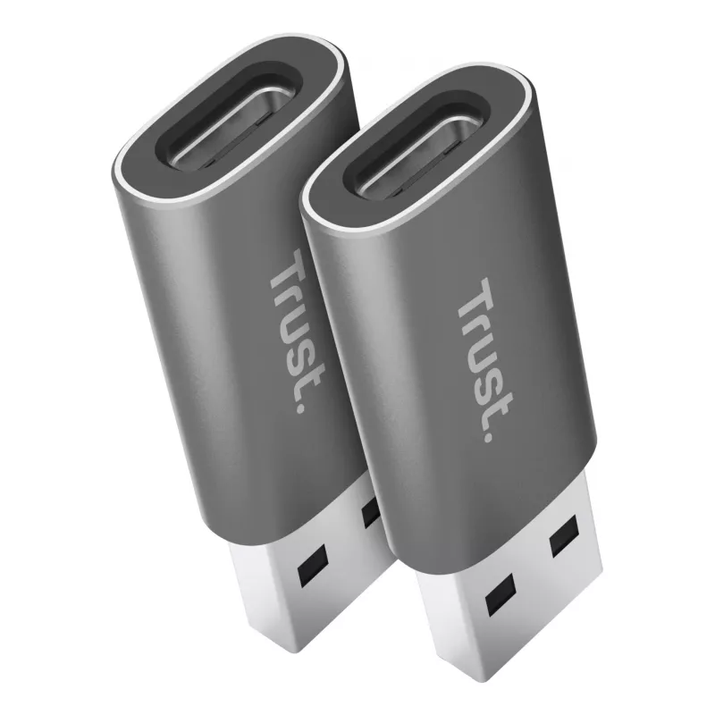 Trust Calyx USB Type-C USB Type-A harmaa liitäntä 1 USB Type-C liitäntä 2 USB Type-A