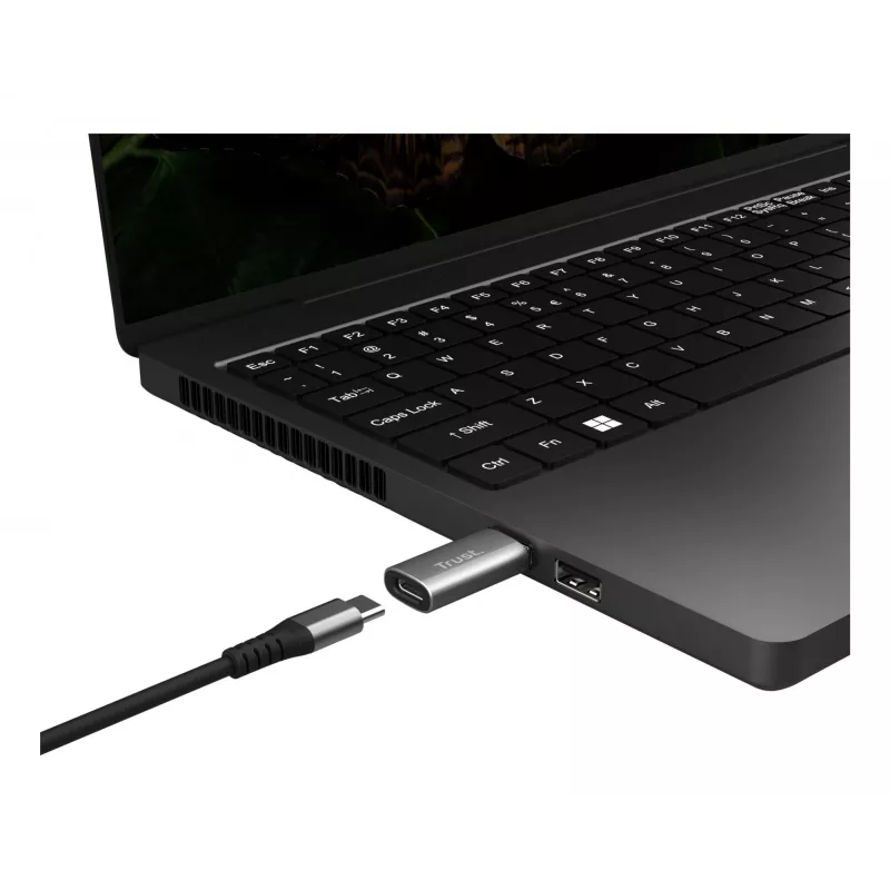Trust Calyx USB Type-C USB Type-A harmaa liitäntä 1 USB Type-C liitäntä 2 USB Type-A