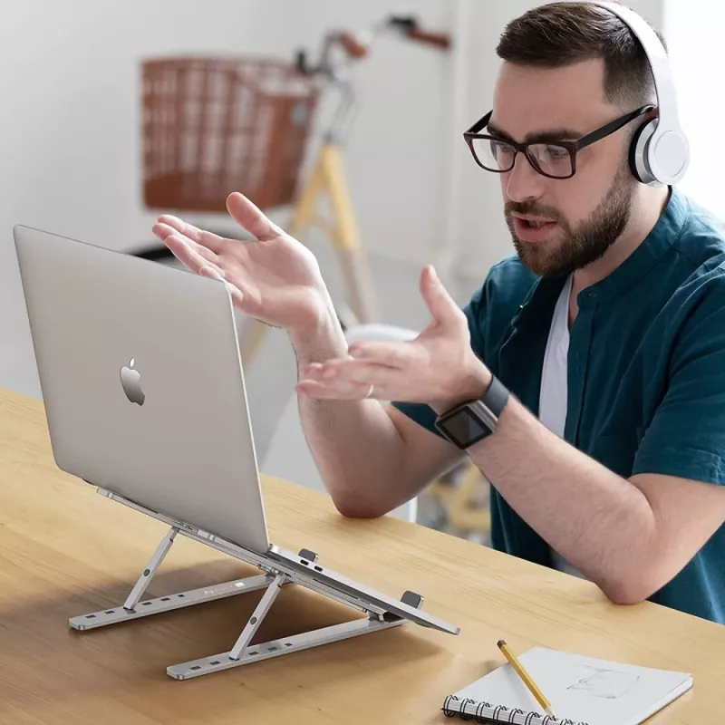 Techly ICA-TBL 134TY kannettavan / tabletin teline, taitettava, säädettävä kallistuskulma