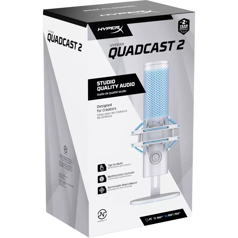 HyperX QuadCast 2 - USB-mikrofoni (Frost)