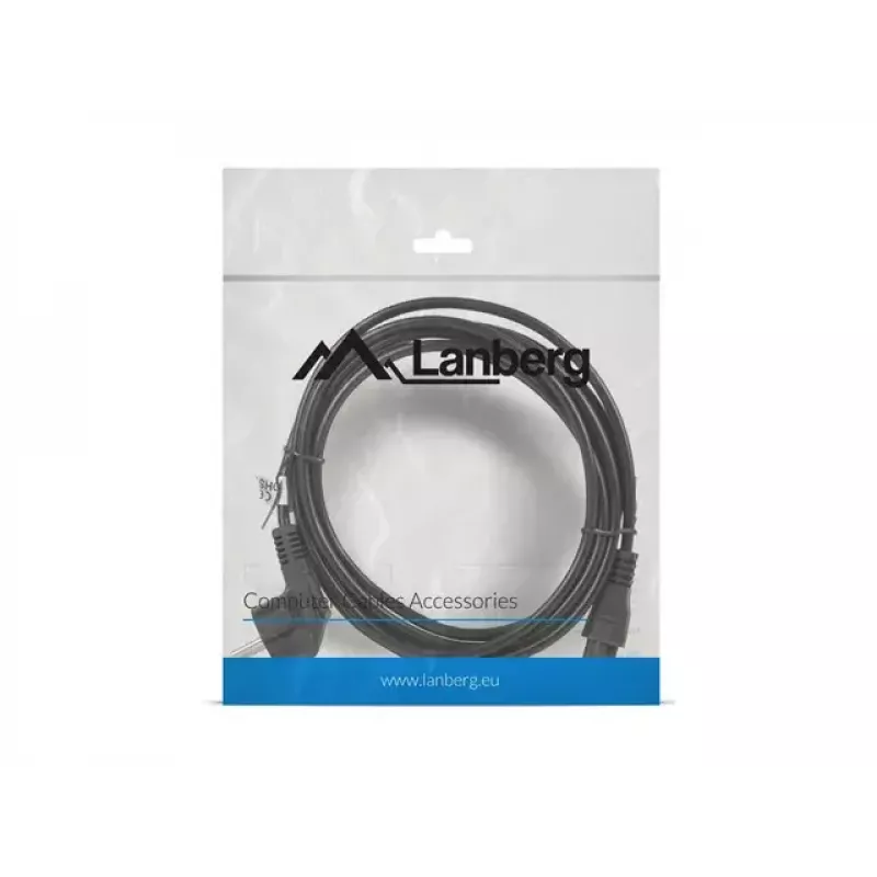 Virtajohto Lanberg CA-C5CA-11CC-003-BK 3m C5-liitin CEE7/7