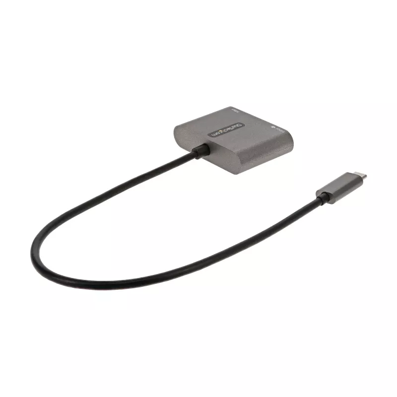 StarTech.com USB-C-moniporttisovitin, USB-C–HDMI 4K-video, 100W PD läpivienti, USB 3.0 -keskitin 5 Gbit/s (1x Type-C/1x A), USB-C-minitelakka, USB-C-matkatelakka, kannettava telakointiasema