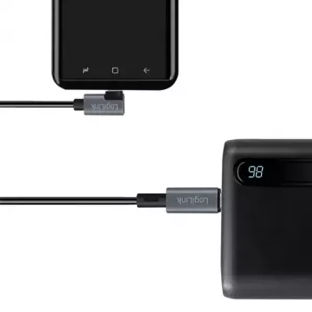 LogiLink CU0182 USB-kaapeli USB 2.0 1 m USB-C musta hopea