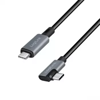 LogiLink CU0182 USB-kaapeli USB 2.0 1 m USB-C musta hopea