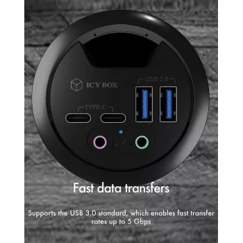 ICY BOX IB-HUB1403B pistorasia antrasiitti