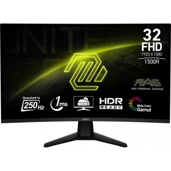 MSI MAG 32C6X tietokonenäyttö 80 cm (31,5 tuuman) 1920 x 1080 pikseliä Full HD musta