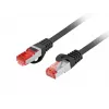 Lanberg verkkokaapeli PCF6-10CU-0100-BK 1m Cat6 F/UTP musta