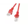 Verkkokaapeli Lanberg PCU6-10CC-0050-R RJ-45 Cat6 0,5 m punainen