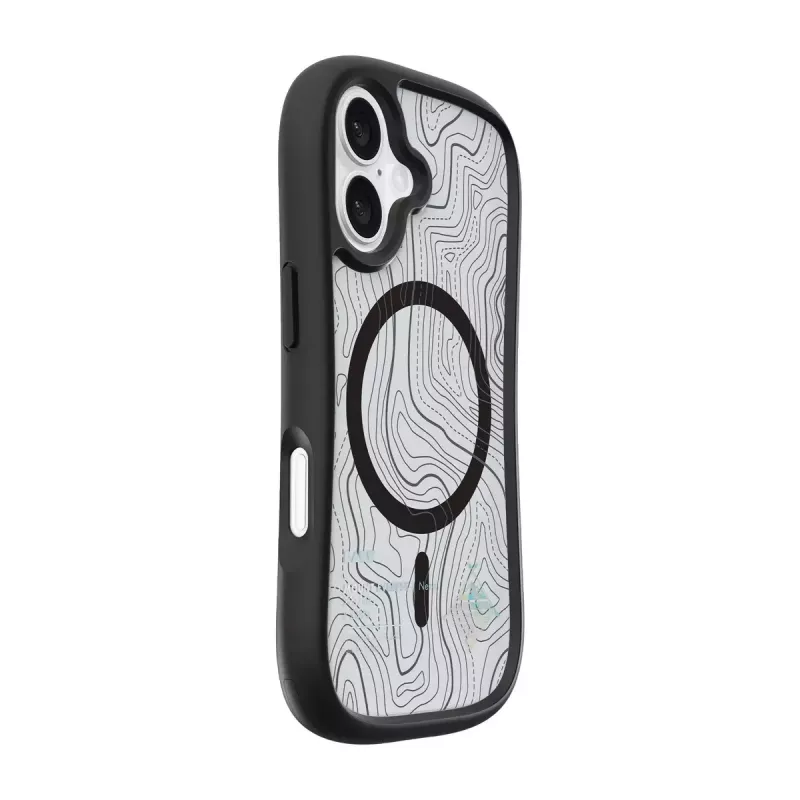 LAUT POP ADVENTURE -kotelo iPhone 16 -sarjalle kotelo musta läpinäkyvä