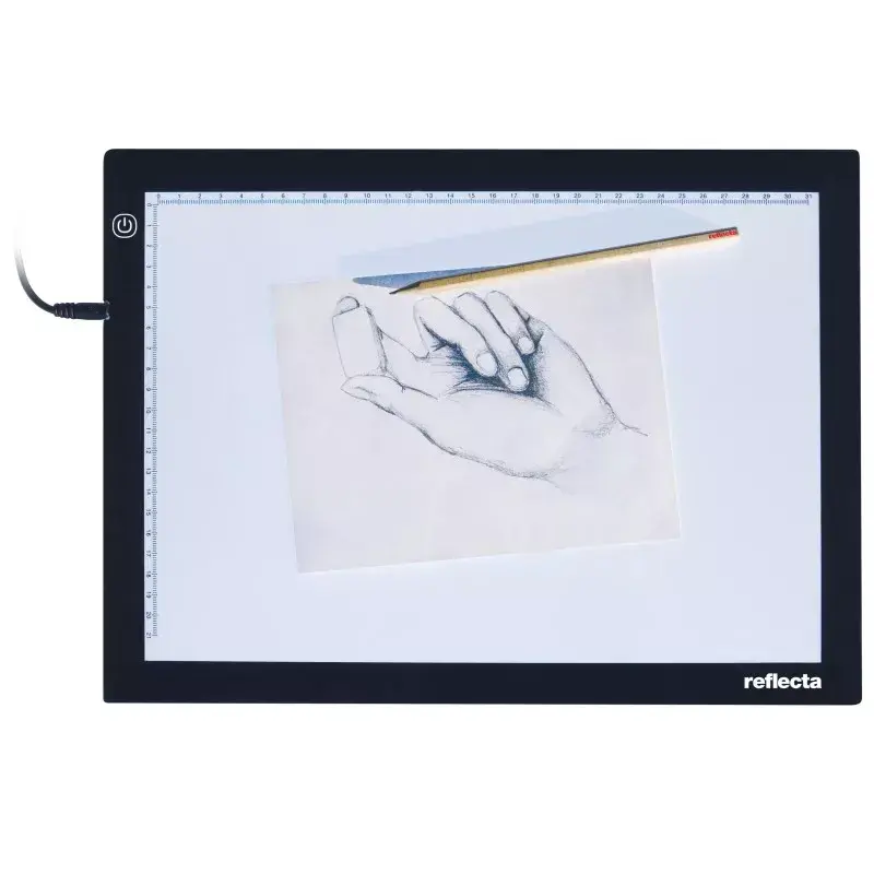Yksittäiskuvakehys Reflecta LED-valopöytä A4 erittäin ohut musta 31x21 cm