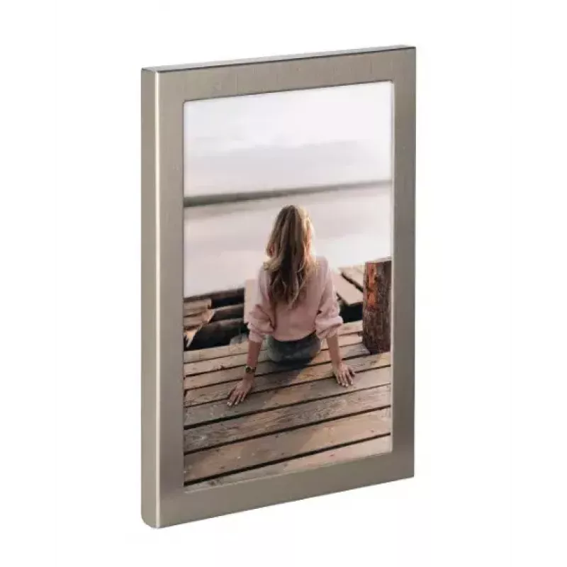 Yksittäiskuvakehys Hama Riva titanium alumiini lasi 140x190mm