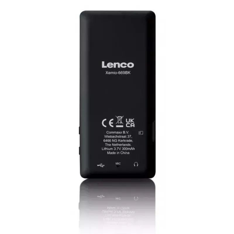MP3-soitin Lenco Xemio-669BK 8 GB musta LCD 18h toisto