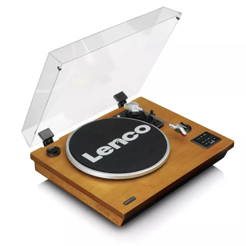 Hihnavetoinen audio-levysoitin Lenco LS-55WA puu puoliautomaattinen USB Bluetooth
