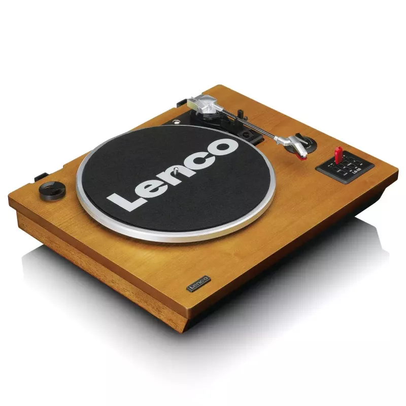 Hihnavetoinen audio-levysoitin Lenco LS-55WA puu puoliautomaattinen USB Bluetooth