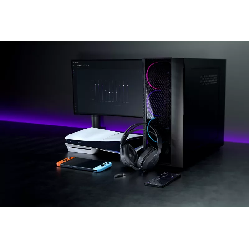 Turtle Beach Stealth 500 musta PC langaton pelikuulokemikrofoni jopa 40 tunnin akunkestolla ja Bluetoothilla PC:lle, PS5:lle, PS4:lle ja mobiililaitteille