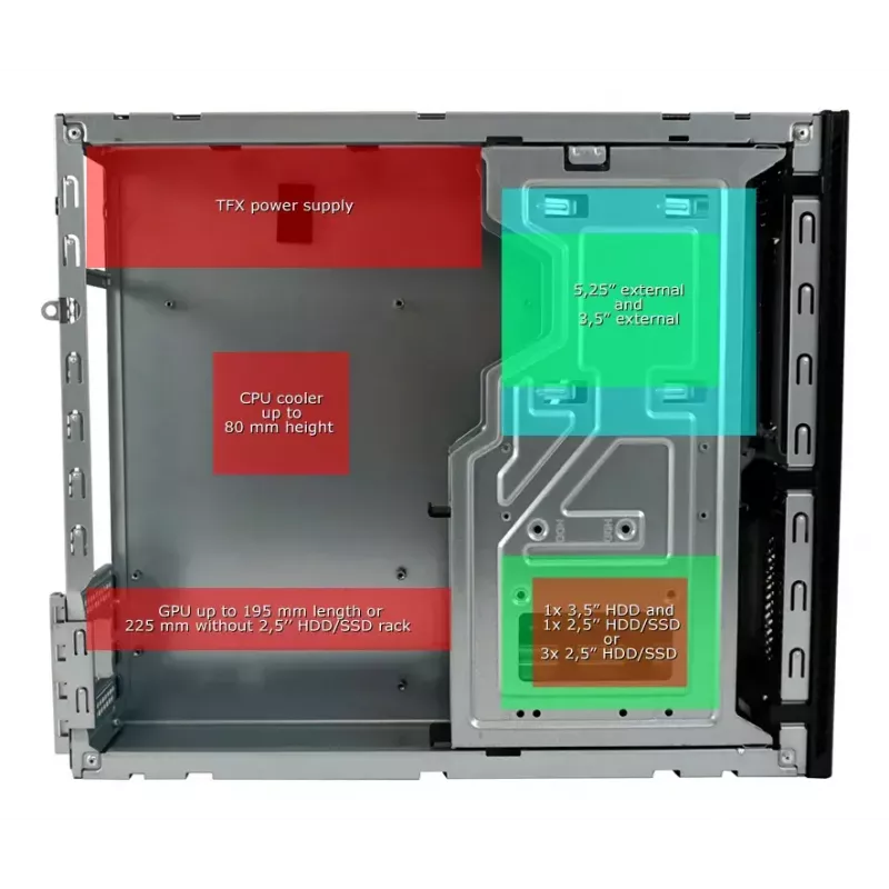 PC-kotelo LC-Power LC-1406MB-400TFX Micro Tower musta