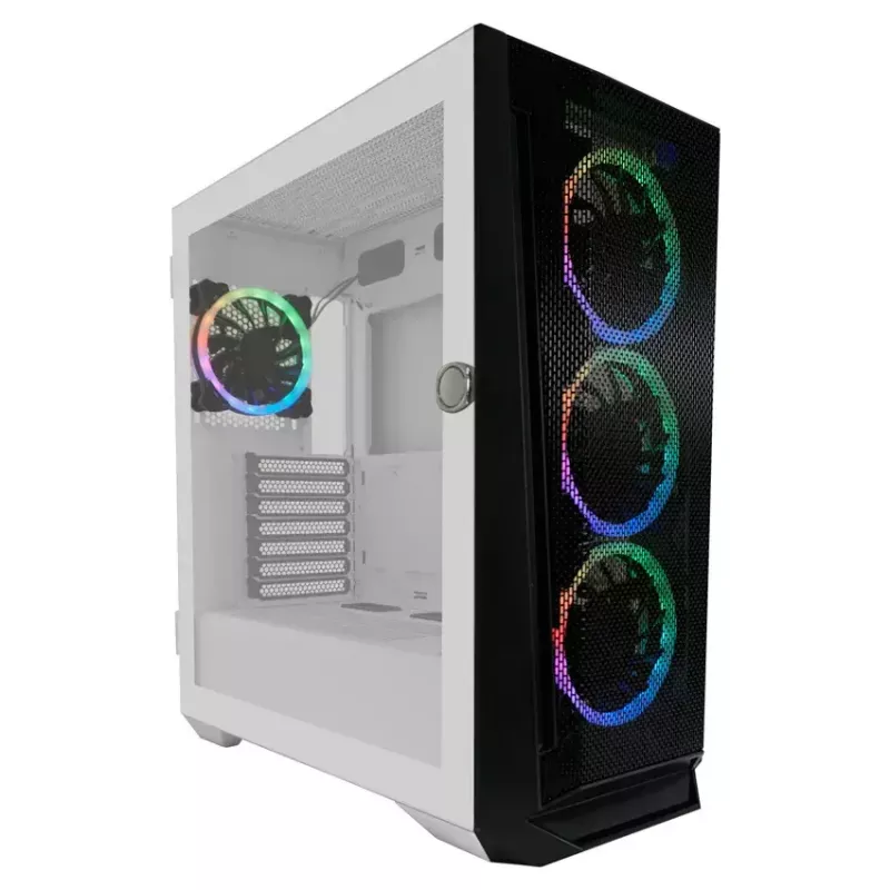 PC-kotelo LC-Power Holo-1_X Midi Tower valkoinen