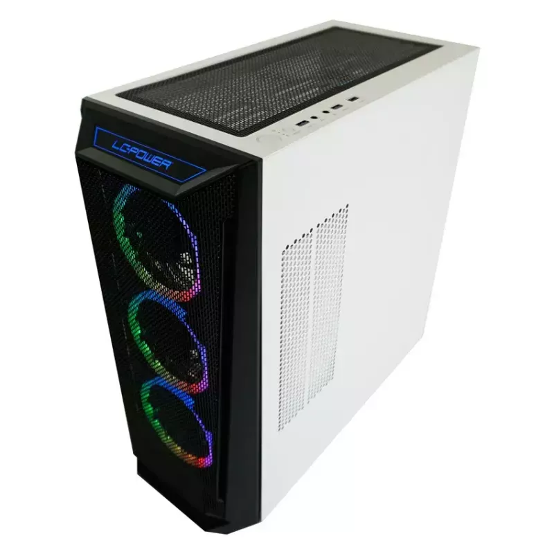 PC-kotelo LC-Power Holo-1_X Midi Tower valkoinen