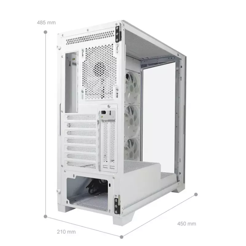 PC-kotelo LC-Power LC-7041B-ON Midi Tower valkoinen