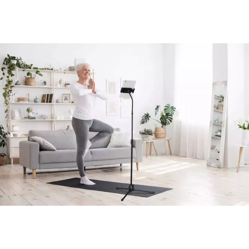 Aktiivinen teline Durable TWIST 894201 matkapuhelimelle älypuhelimelle tabletille musta