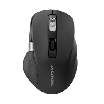 ALOGIC AMBT7KBK langaton hiiri — oikeakätinen, RF + Bluetooth, 6400 DPI, 7 painiketta, musta