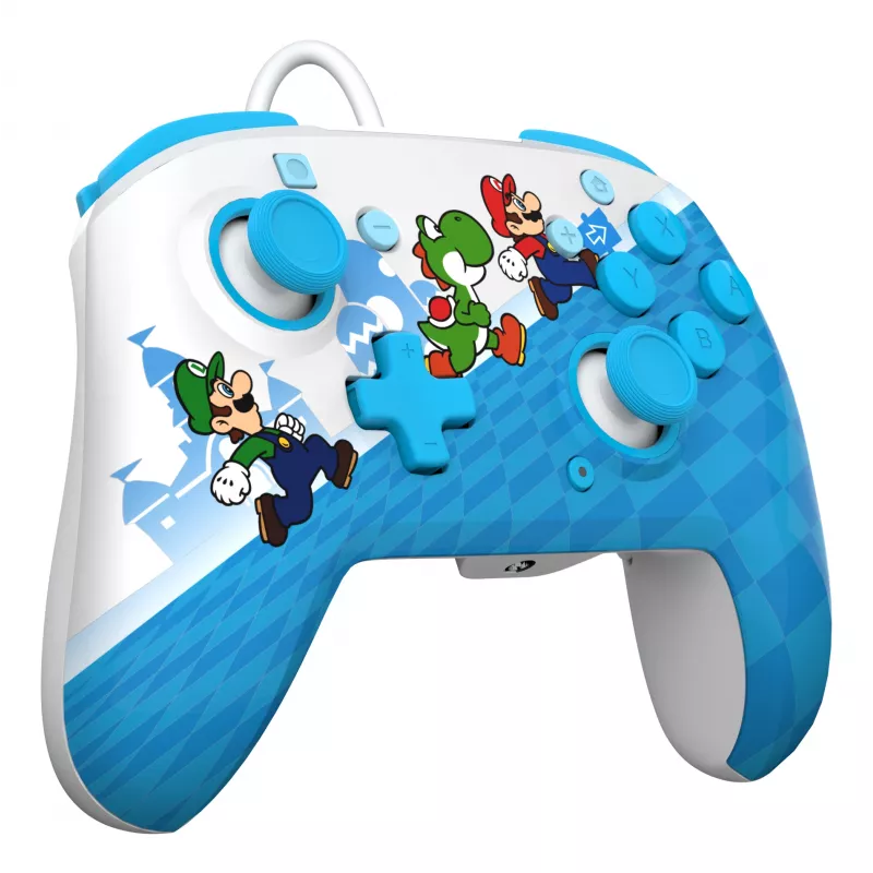 Peliohjain PDP Mario Escape REMATCH Nintendo Switchille — langallinen USB, D-pad, Home-painike, monivärinen