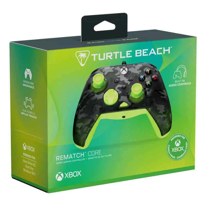 Peliohjain Turtle Beach Rematch Core musta harmaa keltainen USB langallinen