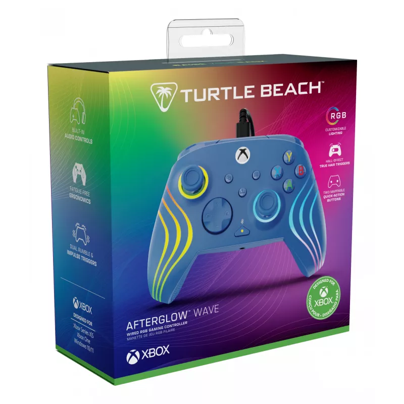 Peliohjain Turtle Beach Afterglow Wave sininen USB PC Xbox Series S X