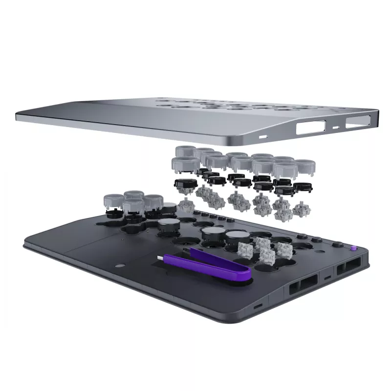 PDP Victrix Pro KO Leverless Fight Stick harmaa USB fightstick PC, Xbox Series S, Xbox Series X