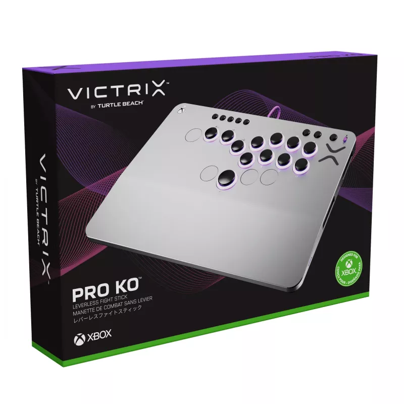 PDP Victrix Pro KO Leverless Fight Stick harmaa USB fightstick PC, Xbox Series S, Xbox Series X