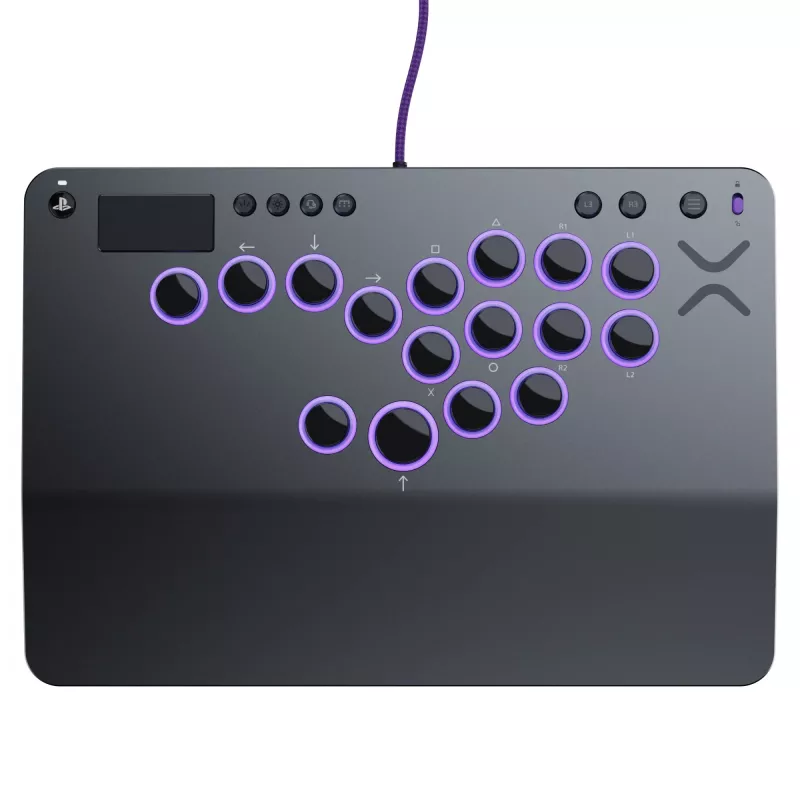 PDP Victrix Pro KO Leverless Fight Stick harmaa USB fightstick PC, PlayStation 4, PlayStation 5