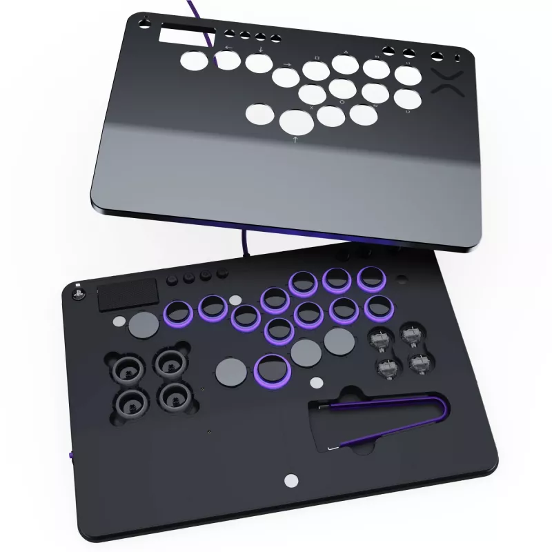 PDP Victrix Pro KO Leverless Fight Stick harmaa USB fightstick PC, PlayStation 4, PlayStation 5