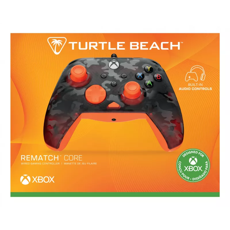 Peliohjain Turtle Beach Rematch Core musta harmaa oranssi USB langallinen