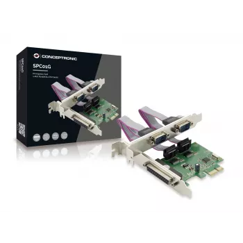Conceptronic PCI Express -kortti 1 portti rinnakkaisväylä & 2 porttia sarjaväylä