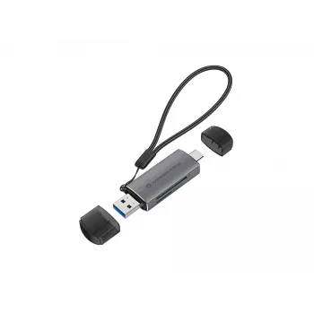 Conceptronic BIAN05G 2-in-1 USB 3.0 Dual Plug -kortinlukija, SD/MicroSD 3.0, UHS-I