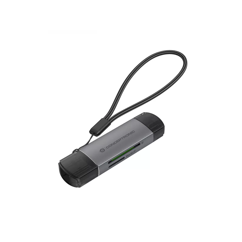 Conceptronic BIAN05G 2-in-1 USB 3.0 Dual Plug -kortinlukija, SD/MicroSD 3.0, UHS-I