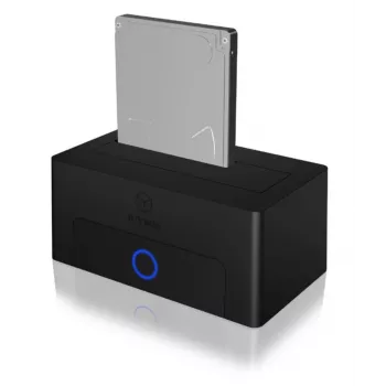 Ulkoinen 2,5/3,5 tuuman HDD/SSD-kotelo ICY BOX IB-1122-U3, SATA–USB 3.2 Gen1, 5 Gbit/s, musta