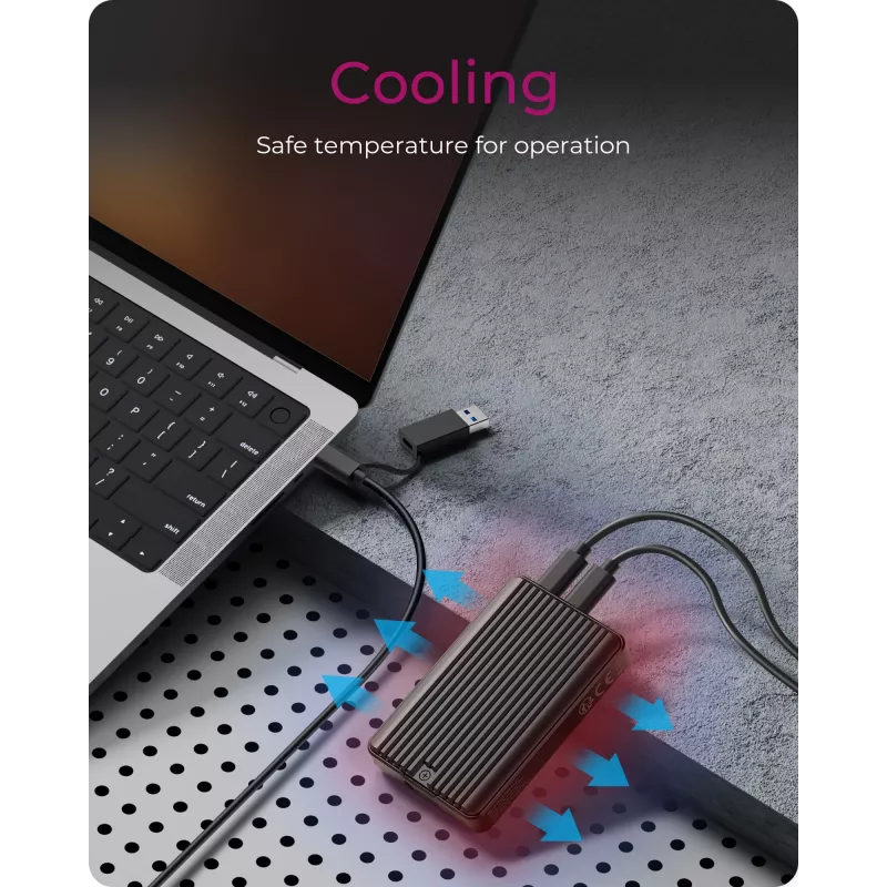 ICY BOX IB-CR601M-C31 SSD-kotelo musta M.2