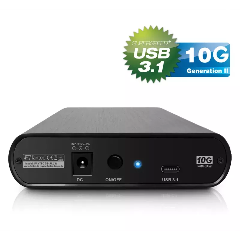 HDD-kotelo Fantec DB-ALU31 musta 3,5 tuumaa
