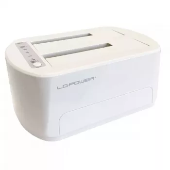 LC Power LC-DOCK-U3-VI - HDD / SSD -telakointiasema - 2.5, 3.5 (6,4 cm, 8,9 cm) - 2 lähetintä/kanava - SATA - USB 3,2 (Gen 2x1) - valkoinen, munankuori (LC-DOCK-