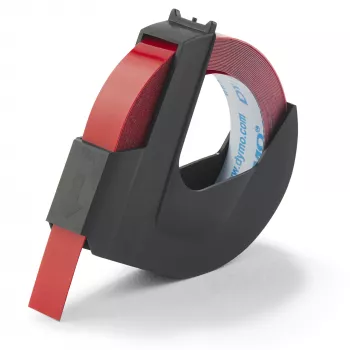 DYMO aito kohokuvionauha | 9 mm x 3 m rulla | valkoinen teksti punaisella | itseliimautuva | kohokuvauslaitteille | 1 kpl