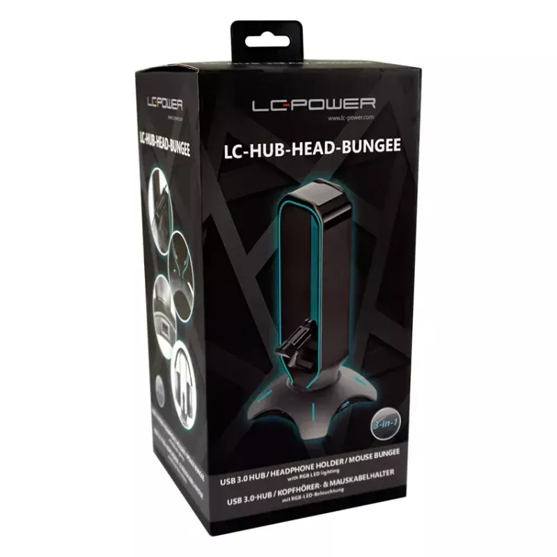 Kuuloketeline LC-Power LC-HUB-HEAD-BUNGEE