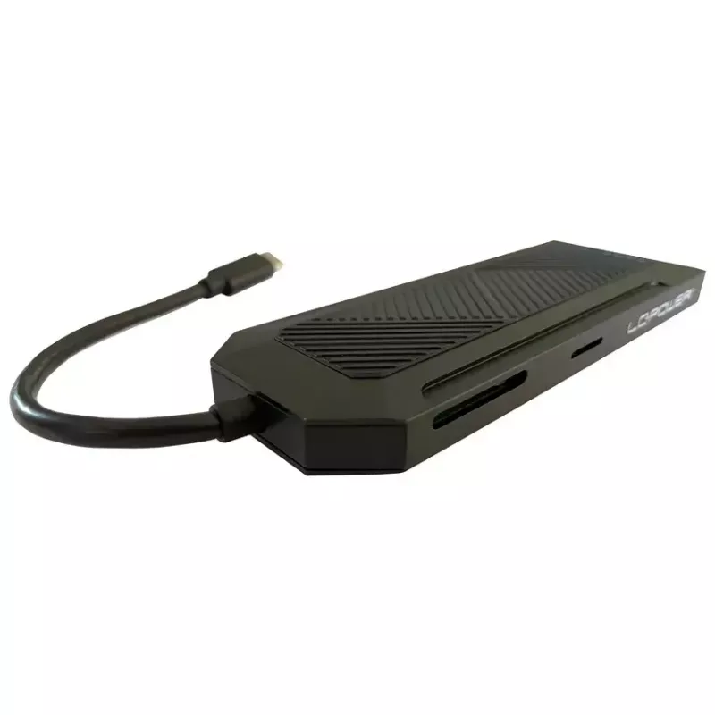 USB-keskitin LC-Power LC-HUB-C-MULTI-6-RGB Type-C 5000 Mbit/s musta