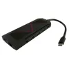 USB-keskitin LC-Power LC-HUB-C-MULTI-6-RGB Type-C 5000 Mbit/s musta