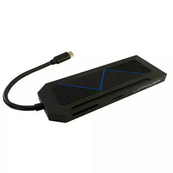 USB-keskitin LC-Power LC-HUB-C-MULTI-6-RGB Type-C 5000 Mbit/s musta