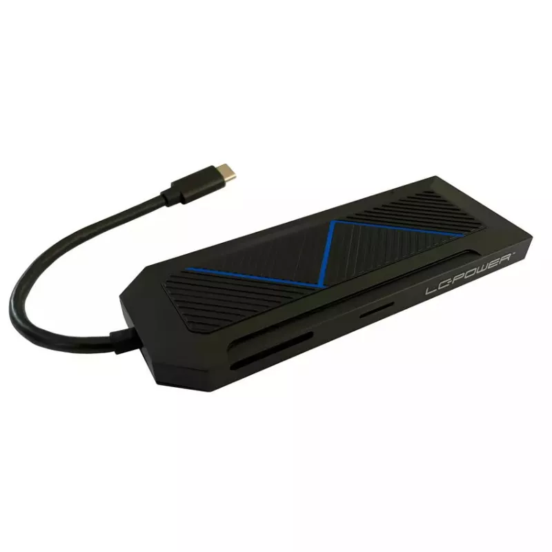 USB-keskitin LC-Power LC-HUB-C-MULTI-6-RGB Type-C 5000 Mbit/s musta