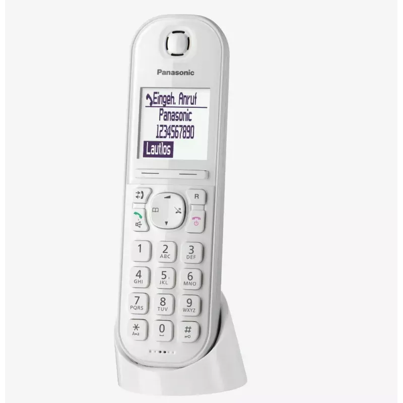Panasonic KX-TGQ200GW DECT-langaton digitaalipuhelin, valkoinen