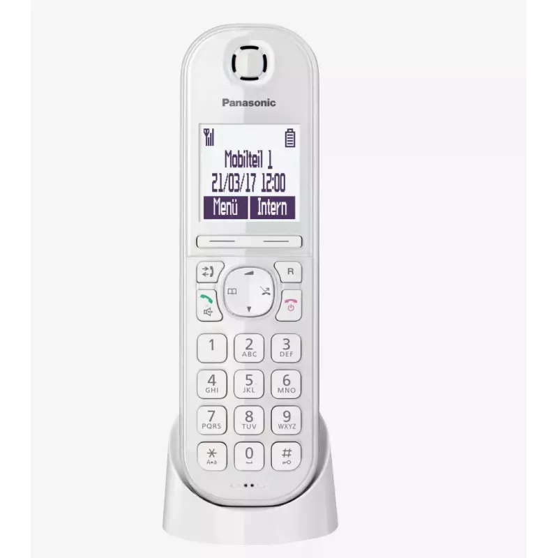 Panasonic KX-TGQ200GW DECT-langaton digitaalipuhelin, valkoinen