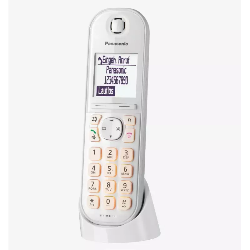Panasonic KX-TGQ200GW DECT-langaton digitaalipuhelin, valkoinen